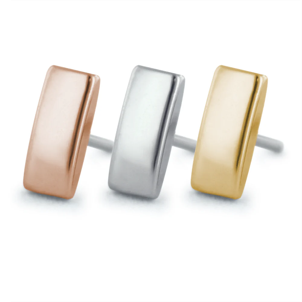 18K Gold Bar End