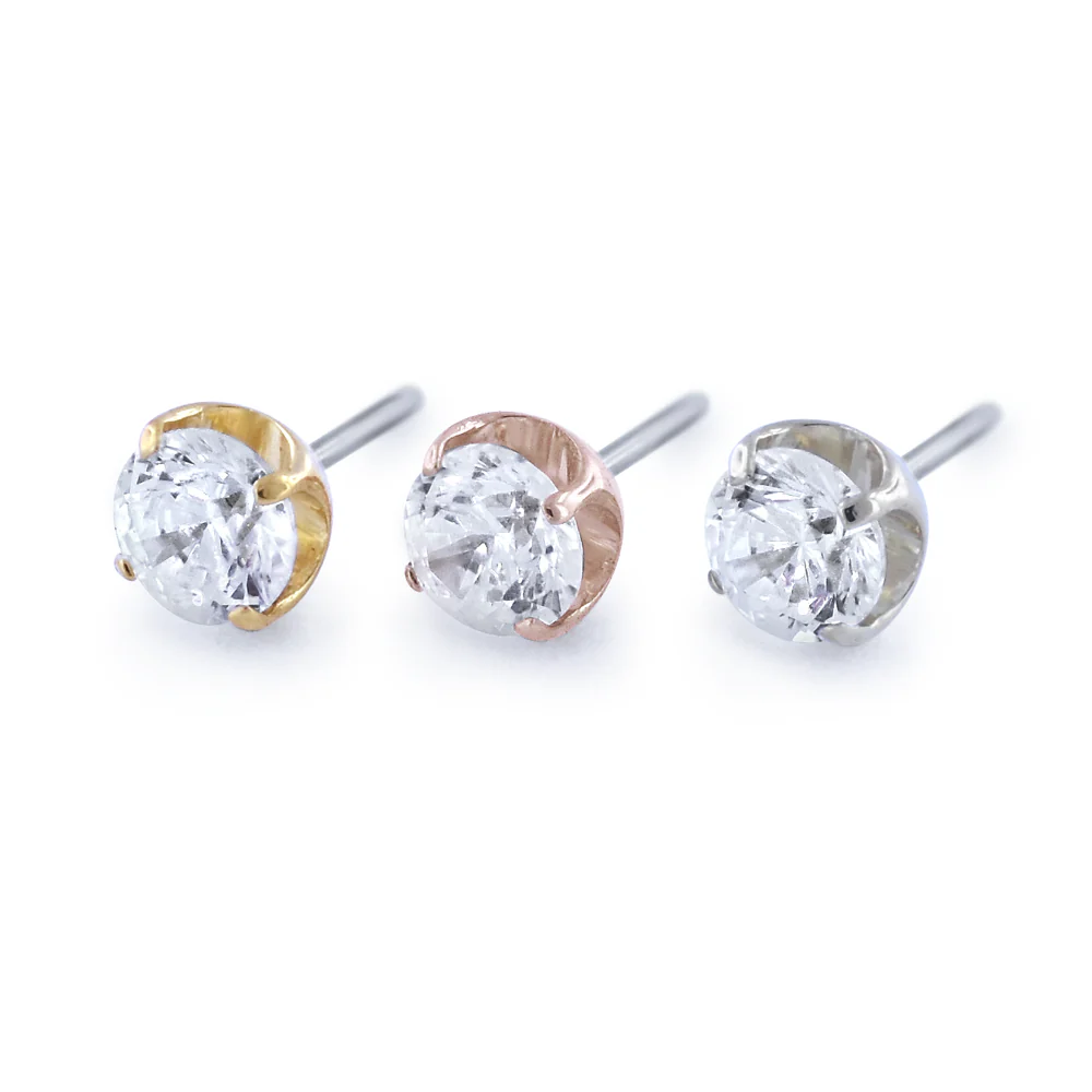 18K Gold Prong Set Gem - Overstock - Image 2