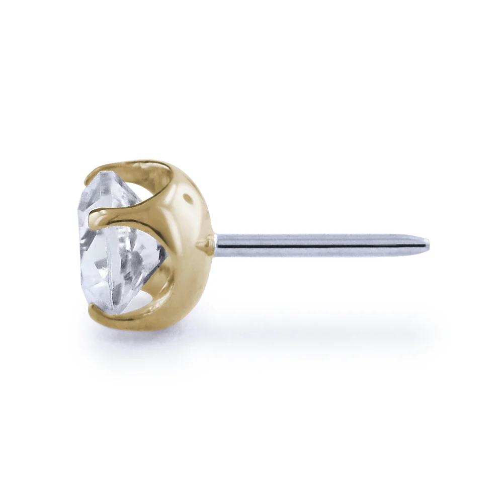 18K Gold Prong Set Gem - Image 3