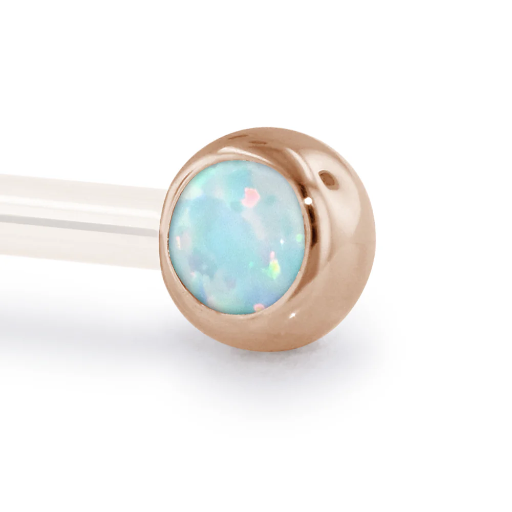 18K Gold Cabochon End - Image 3