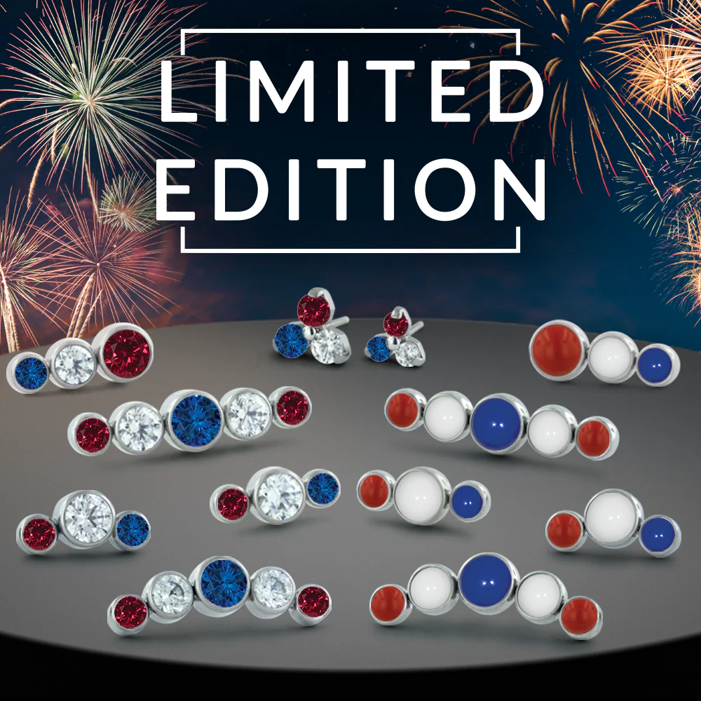 4th of July Bezel Set Cluster - Linear - Image 3