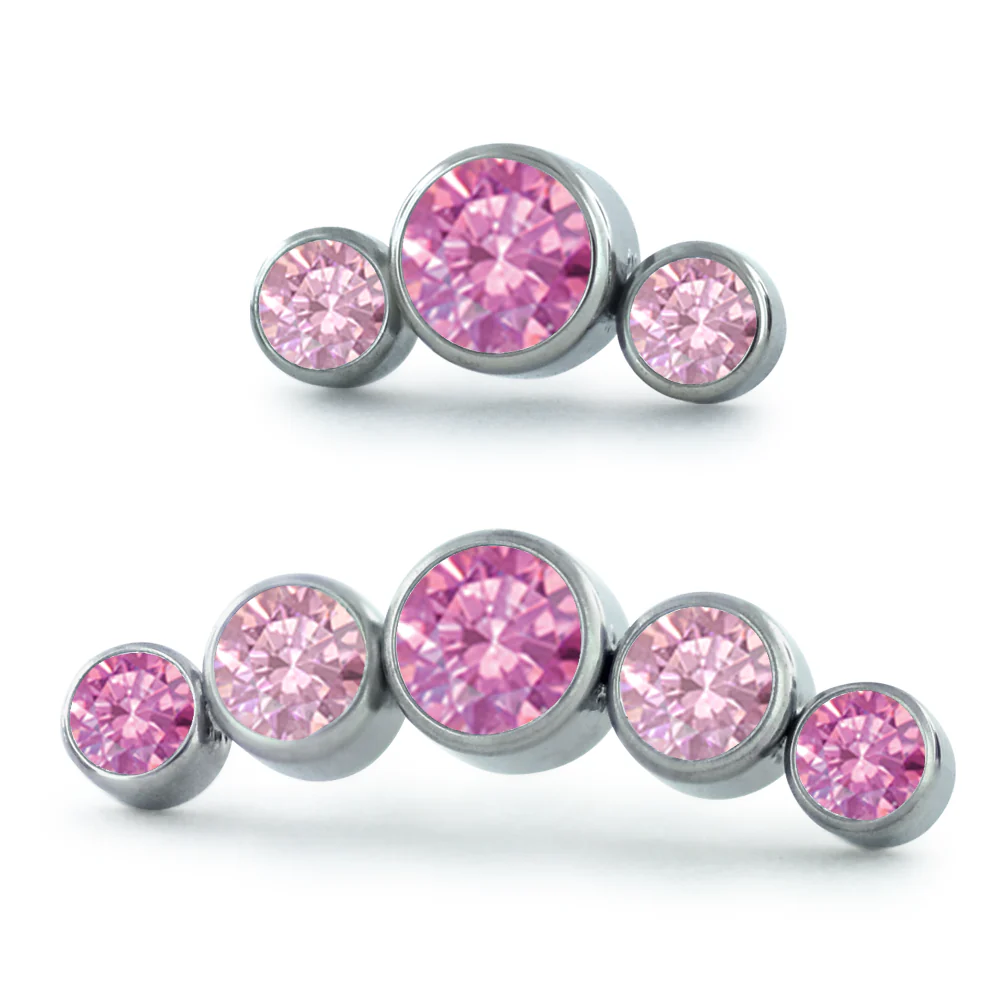 Dreamland Bezel Set Gem Cluster - Curved - Image 5
