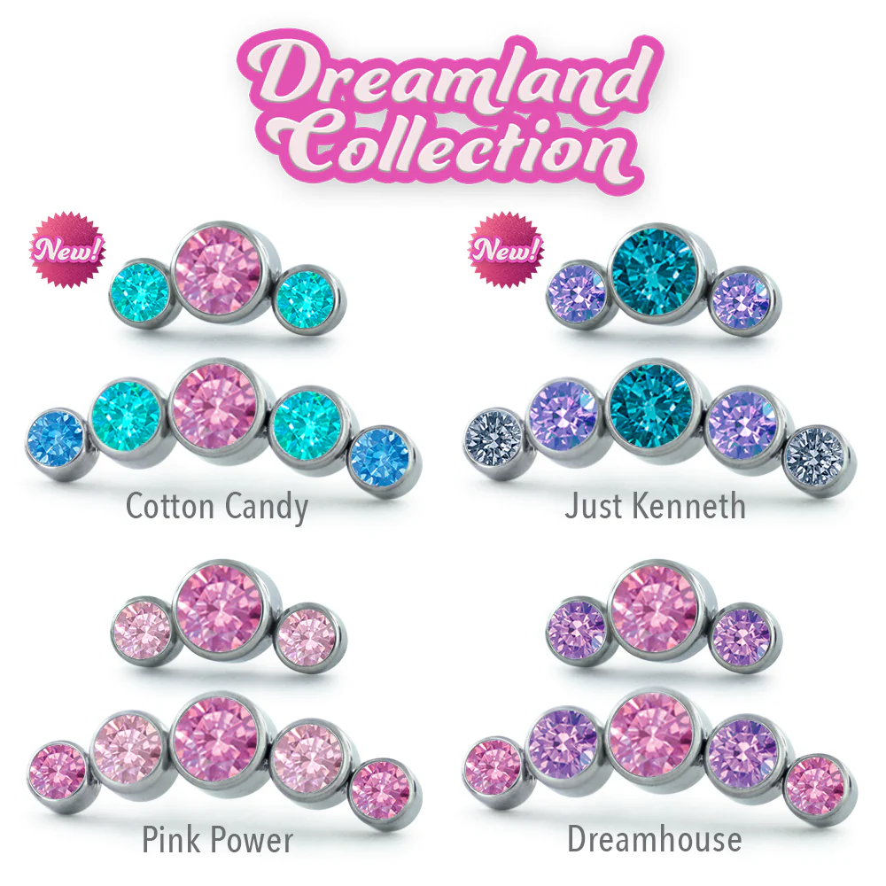 Dreamland Bezel Set Gem Cluster - Curved - Image 6