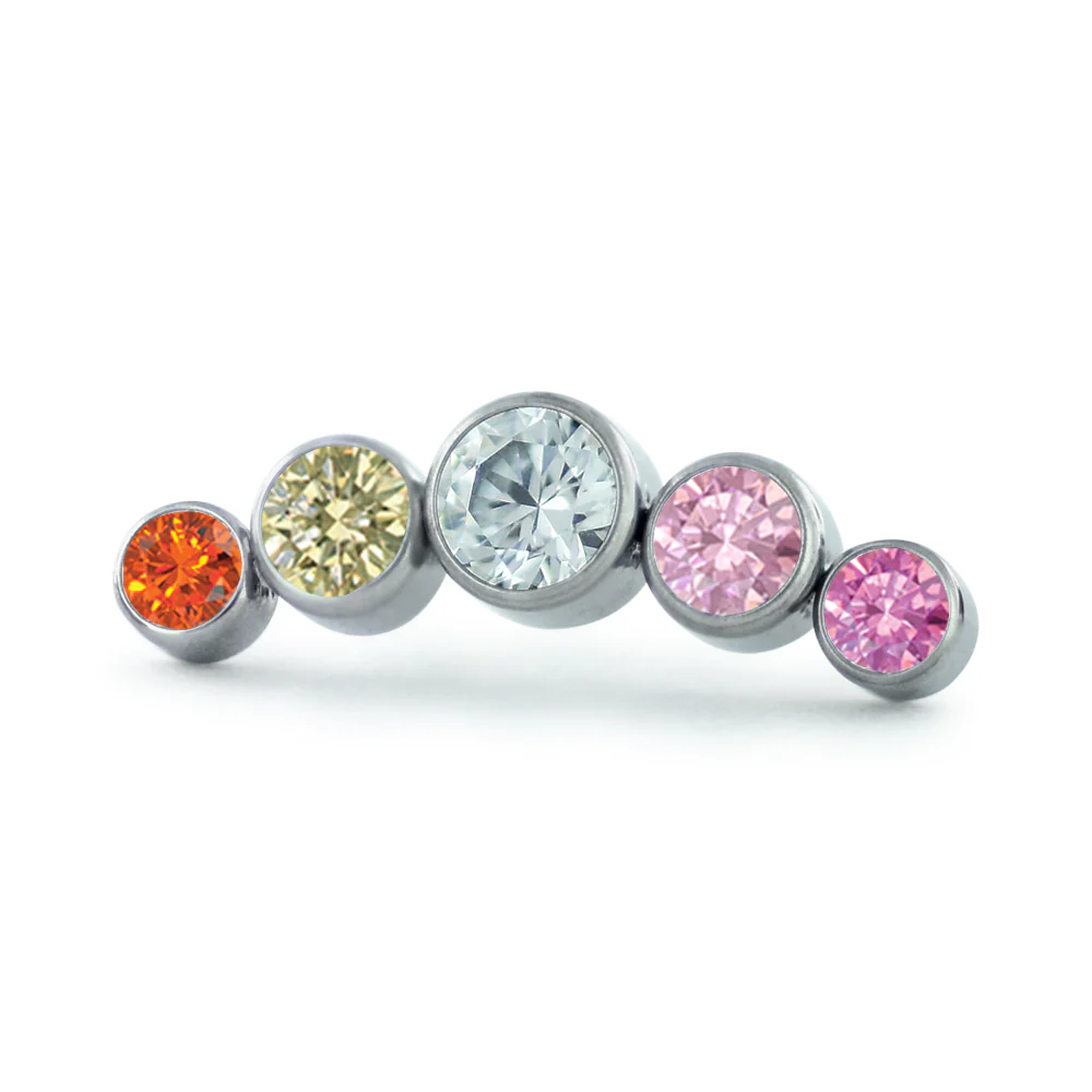 Pride Bezel Set Cluster - Curved - Image 10