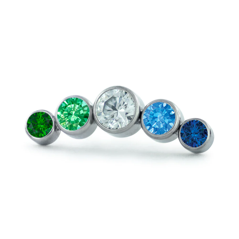 Pride Bezel Set Cluster - Curved - Image 11