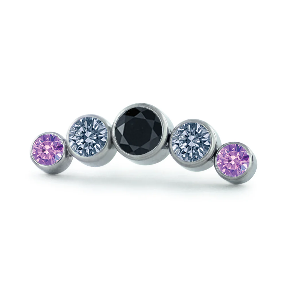 Pride Bezel Set Cluster - Curved - Image 12