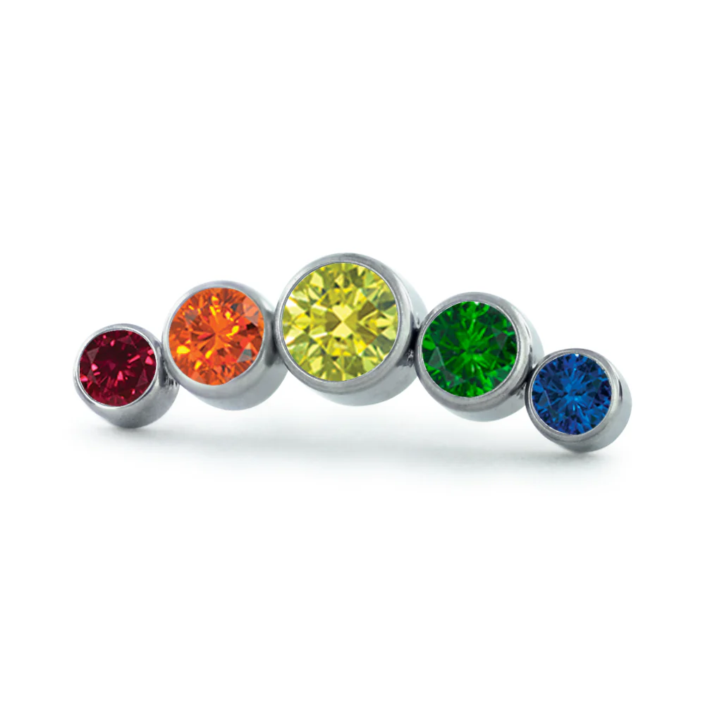 Pride Bezel Set Cluster - Curved - Image 7
