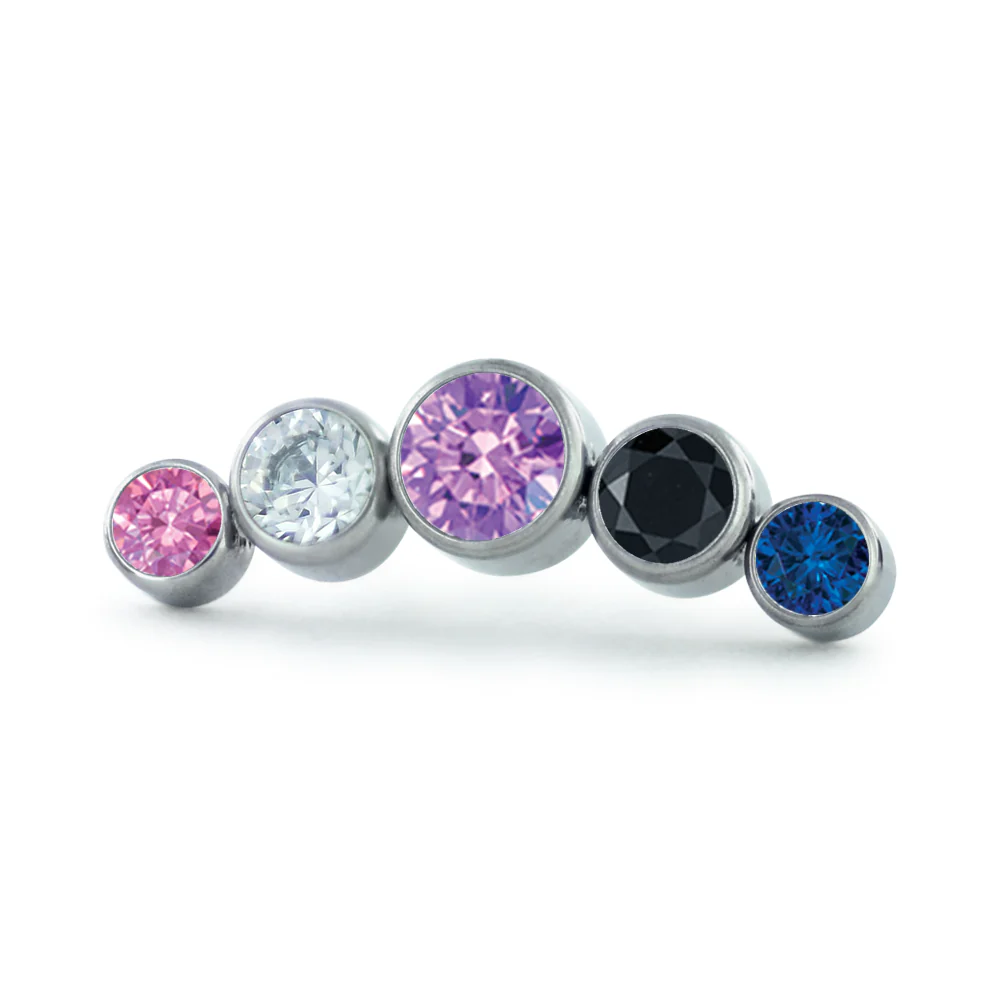 Pride Bezel Set Cluster - Curved - Image 9