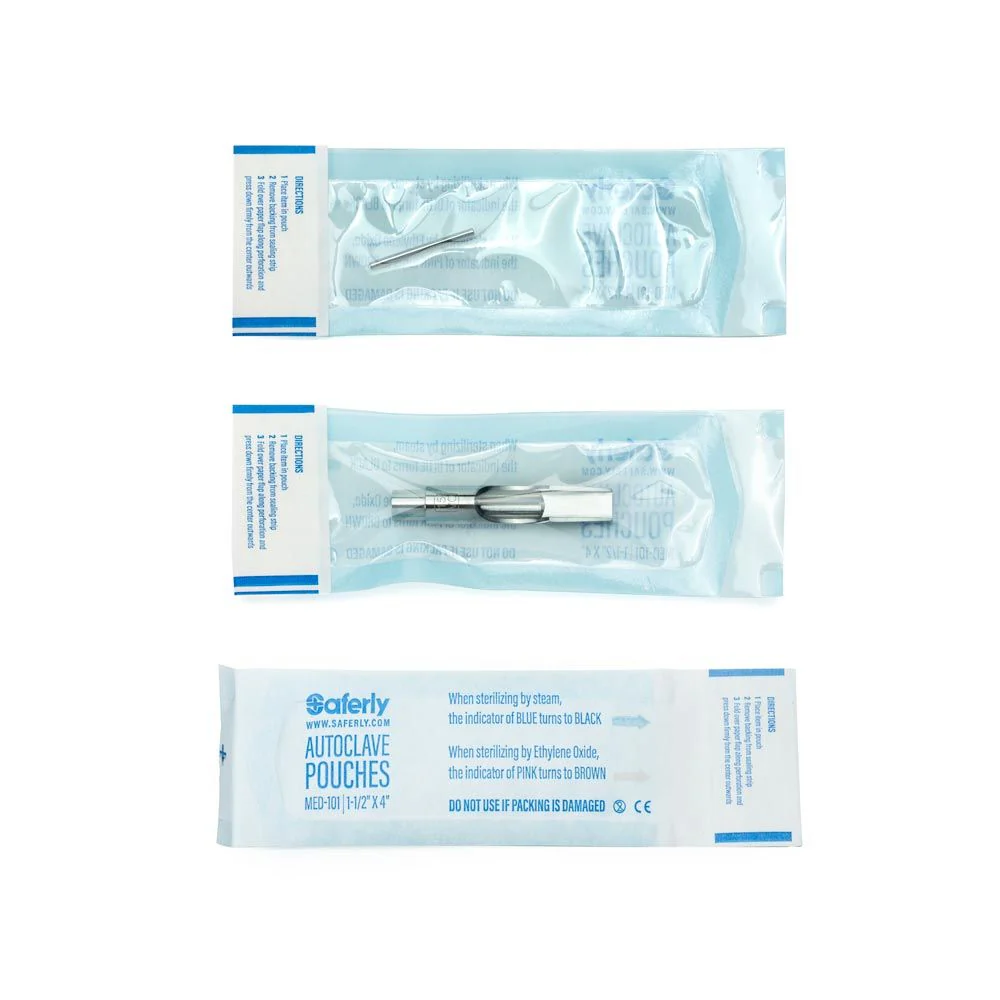 Saferly Sterilization Self Seal Autoclave Pouches, 1-1/2" x 4" - Box of 200 - Image 4