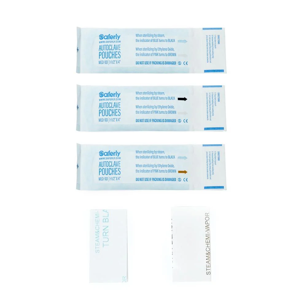 Saferly Sterilization Self Seal Autoclave Pouches, 1-1/2" x 4" - Box of 200 - Image 5