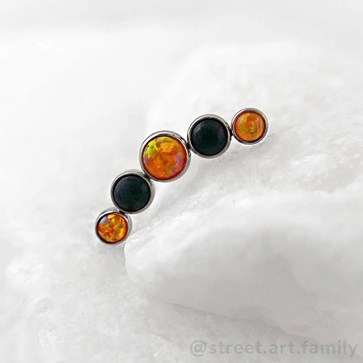 Halloween Bezel-Set Curved Cluster - Image 5
