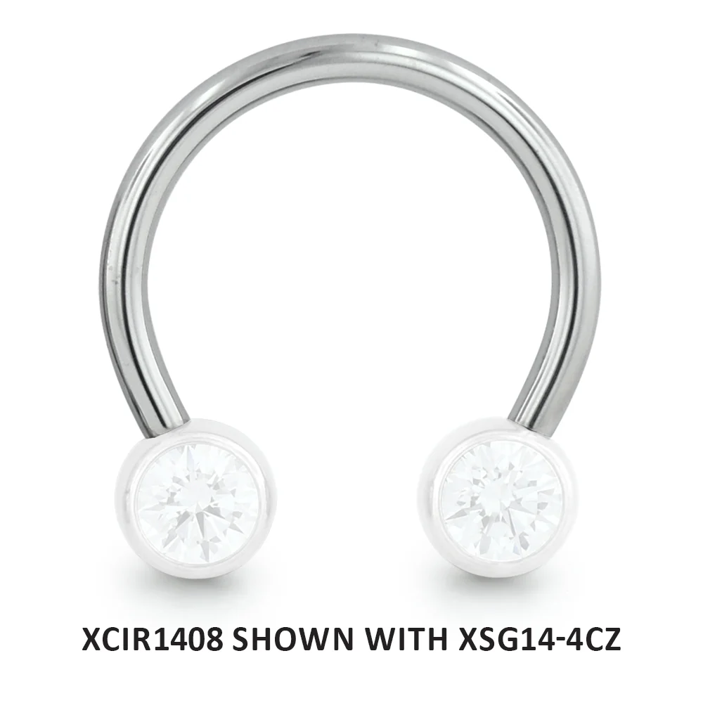 Titanium 14ga Threadless Circular Barbell - Image 6