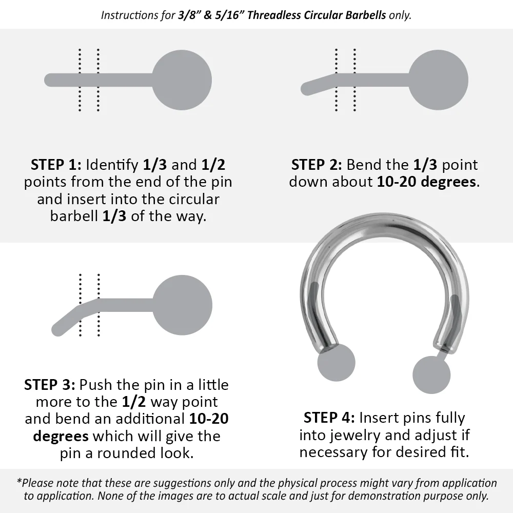 Titanium 16ga Threadless Circular Barbell - Image 3