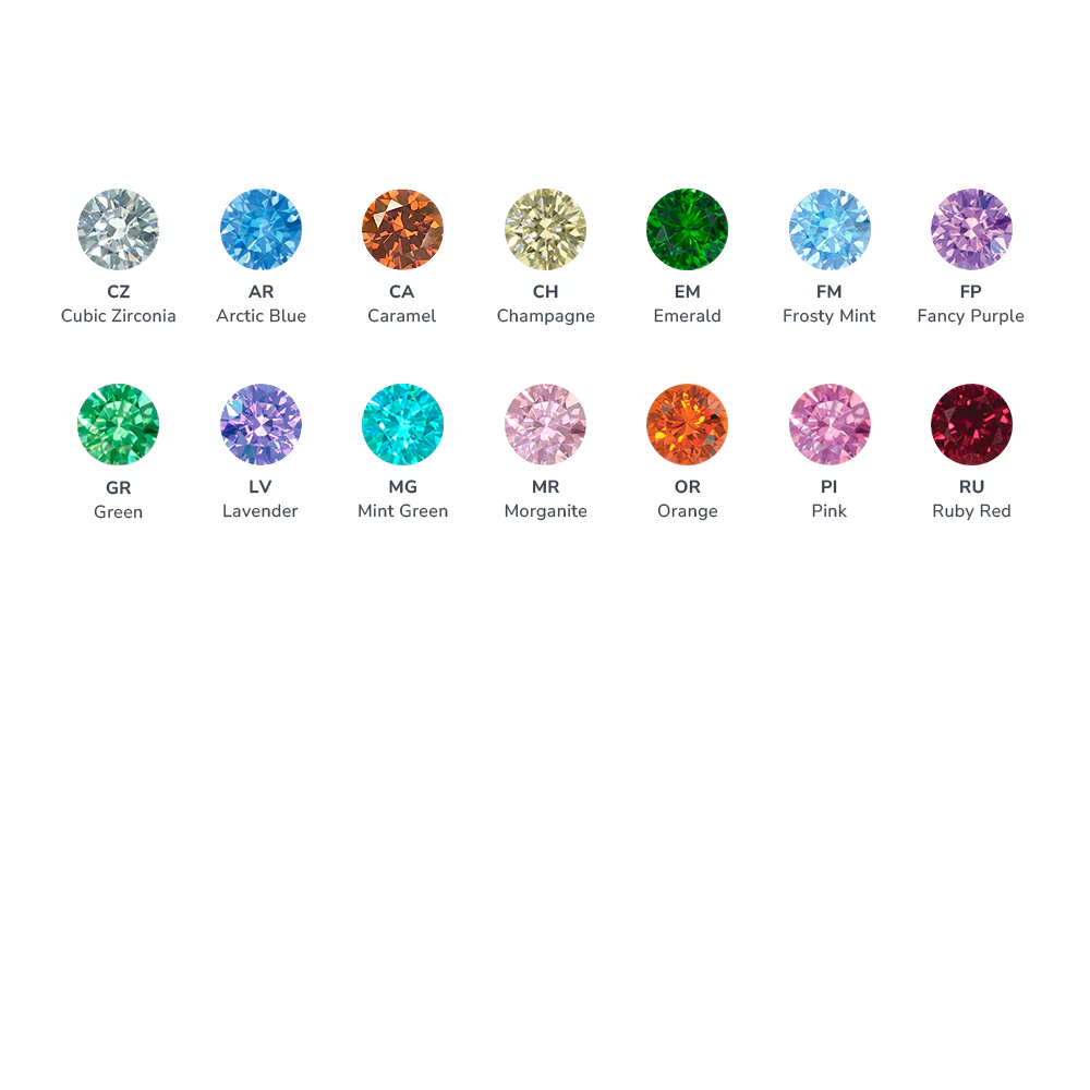 Titanium Baguette Cut Gem Fan Cluster - Image 11