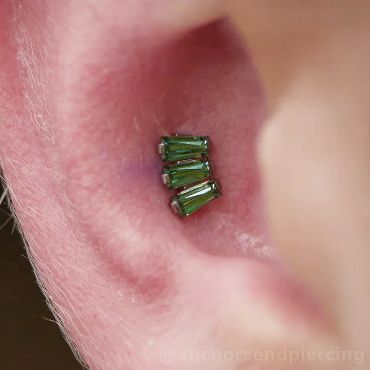 Titanium Baguette Cut Gem Fan Cluster - Image 6