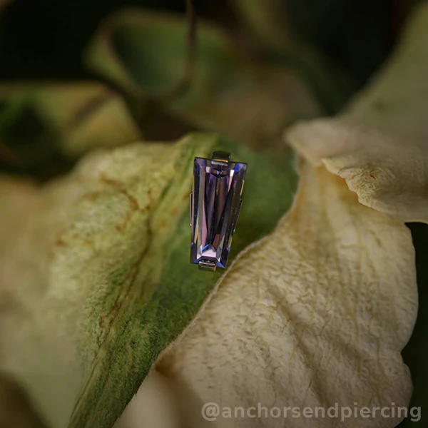 Titanium Baguette Cut Prong Gem End - Image 6