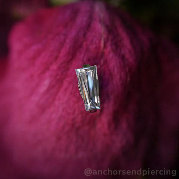 Titanium Baguette Cut Prong Gem End - Image 7