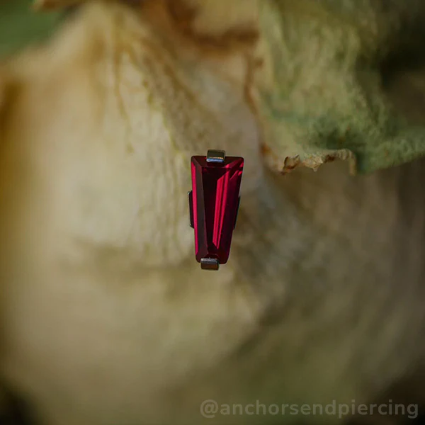 Titanium Baguette Cut Prong Gem End - Image 9