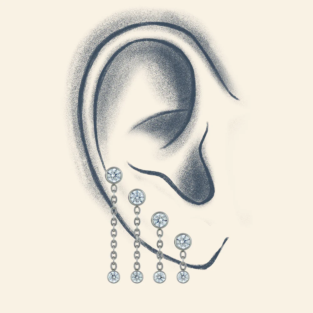 Titanium Double Bezel Dangle - Image 4