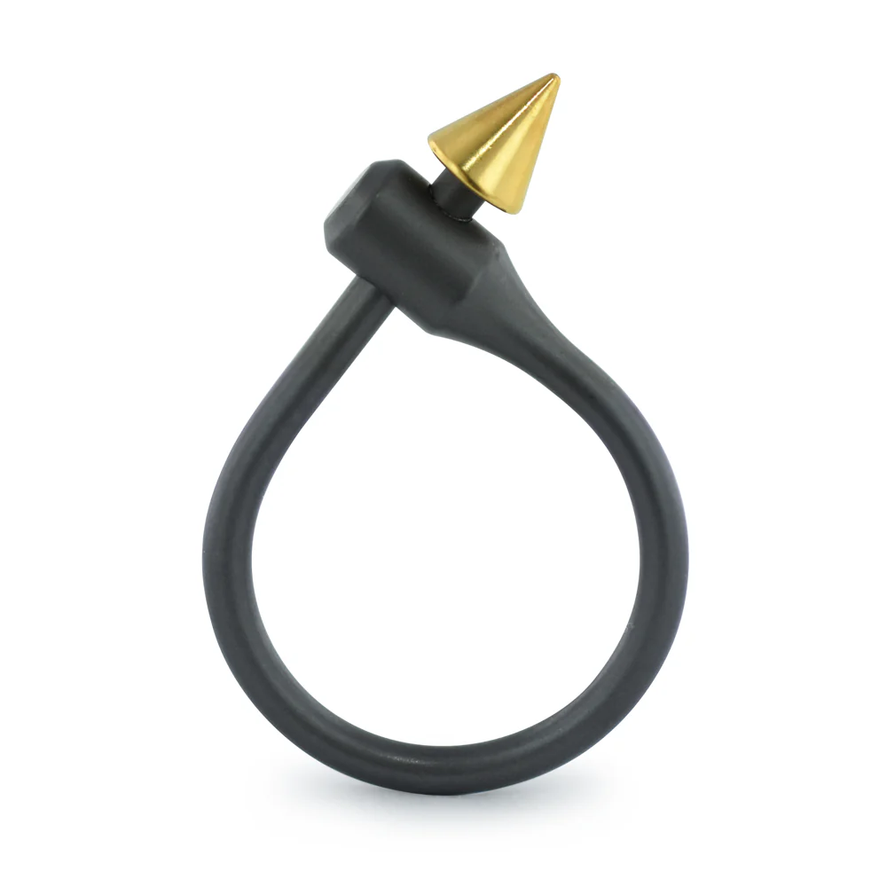 Original Gauntlet Titanium Illusion Ring w/ Gold Plated Cone - Image 2