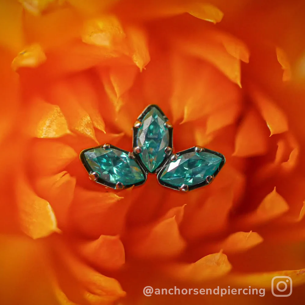 Titanium Marquise Cut Gem Fan Clusters - Image 3