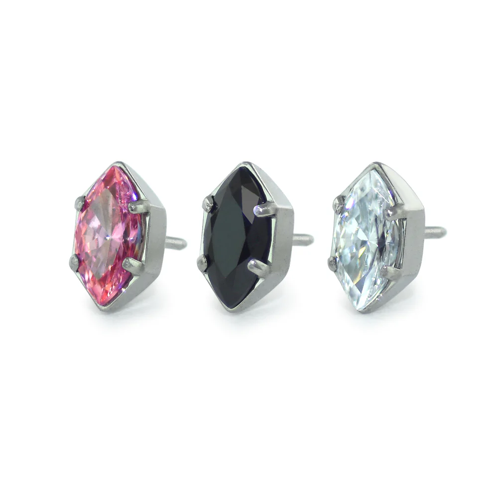 Titanium Marquise Cut Prong Set Gem - Image 5