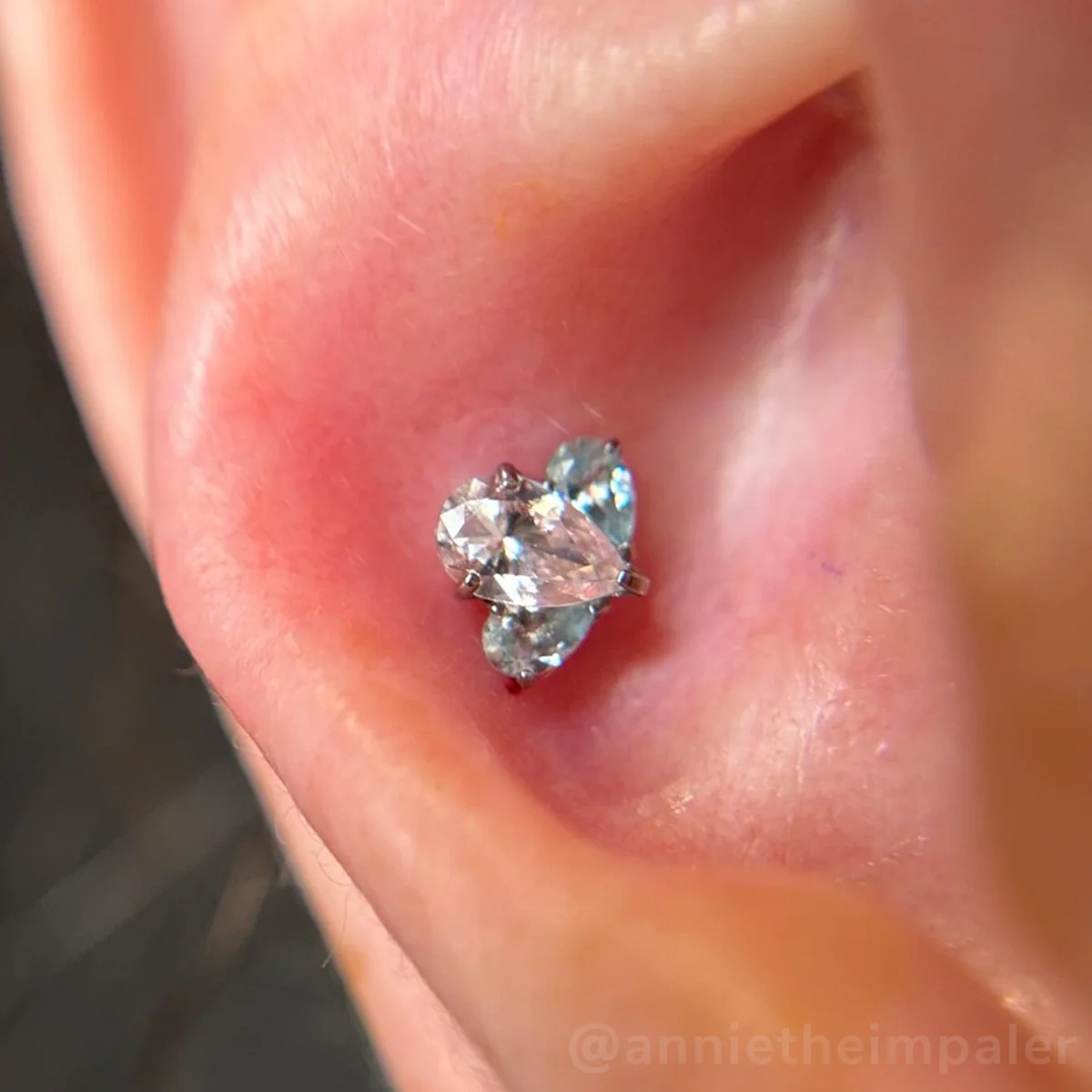Titanium Pear Cut Gem Fan Clusters - Select Outer Gems - Image 4