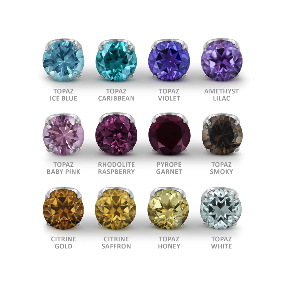 Titanium Prong Set Semi-Precious Gem - Overstock