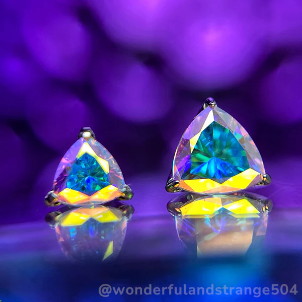 Titanium Trillion Cut Prong Set Gem - Image 5